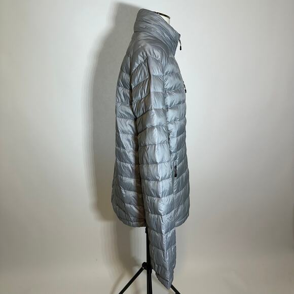 LL Bean Gray Goose Down Insulated Quilted Puffer Coat Packable Mens Size Large L - Picture 2 of 12
